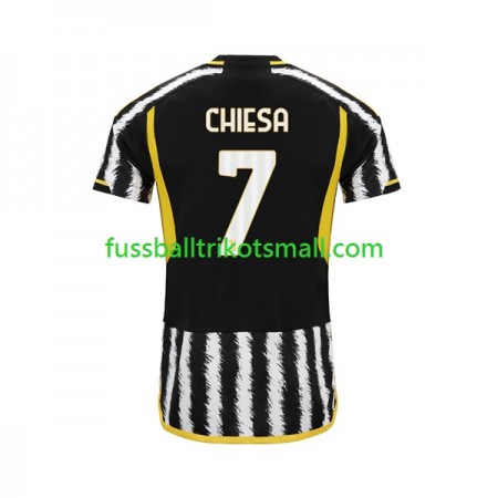 Fußballtrikots Juventus Federico Chiesa 7 2023-2024 Kurzarm Heimtrikotsatz kaufen